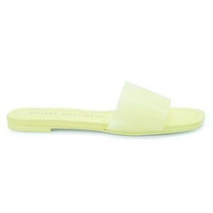 Stuart Weitzman Sandals  Eletric Lime Size 9.5 Summer Flats Clear Strap